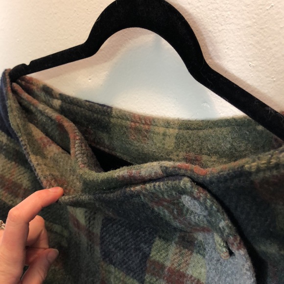 Plaid Patch Wool blend Mini Skirt - Picture 3 of 5